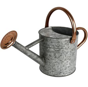 Regadera de metal de cobre para jardín, acero galvanizado para plantas de interior y exterior, flores, casa, casa, hecho en la india - Product Image 1