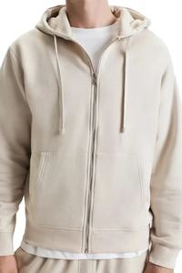 Sudaderas con Capucha Extra Grandes Personalizadas, Gruesas, de Algodón y Felpa para Hombre, OEM, Lisas, con Cremallera Completa, Proveedor de Ropa Deportiva Urbana - Product Image 4