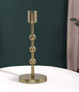 Portavelas de aluminio Chapado en plata Diseño creativo Soporte decorativo hecho a mano para Navidad y Festival Portavelas - Product Image 6