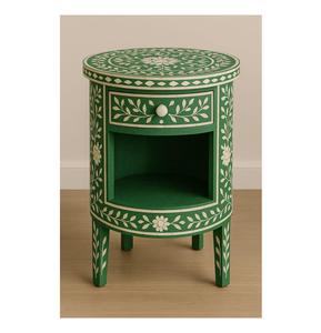 Table en bois avec incrustation d'os de forme personnalisée, meubles anciens faits à la main pour l'entrée, salon, haute qualité en Inde - Product Image 2