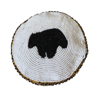 Porte-monnaie rond brodé avec fermeture éclair, porte-monnaie rond fait à la main avec des perles de rocaille, broderie par MD HANDICRAFTS - Product Image 5