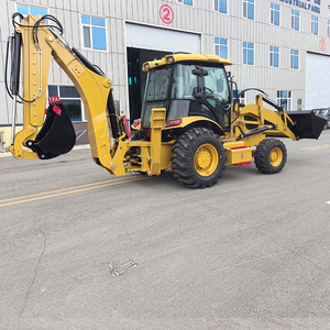 China Factory Small Mini Tractor Multi-Function Digger Excavator Retroexcavadora Wheel Backhoe Loader Price With Towable - Product Image 1