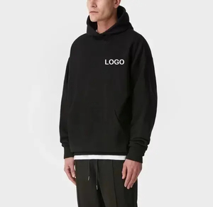 Vente en gros de chandails à capuche blancs pour hommes, lourds, surdimensionnés, streetwear, 100% coton, avec personnalisation - Product Image 2