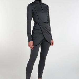 Traje de Baño Musulmán Modesto de 2 Piezas, Burkini Impermeable de Secado Rápido 2026, Ropa de Playa Islámica para Mujer, Manga Larga con Estampado Frontal - Product Image 2