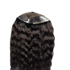 Topper de Cabello Humano Remy 100% con Ondas Profundas y Monofilamento para Mujer, Cabello Taz BD Importado de Bangladés - Product Image 6