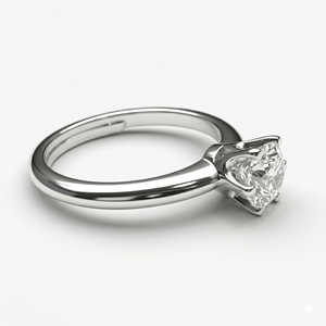 Anillo de Compromiso con Diamante de Corte Brillante Redondo para Mujer, Diamantes Cultivados en Laboratorio - Product Image 3