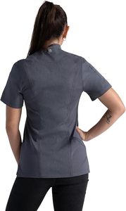 เสื้อสครับแขนสั้นสีเทาแบบยูนิเซ็กซ์ ผ้าฝ้ายใส่สบาย ชุดยูนิฟอร์มสำหรับทำงาน ป้องกันแบคทีเรีย ระบายอากาศได้ดี ได้รับการรับรองมาตรฐาน CE - Product Image 2