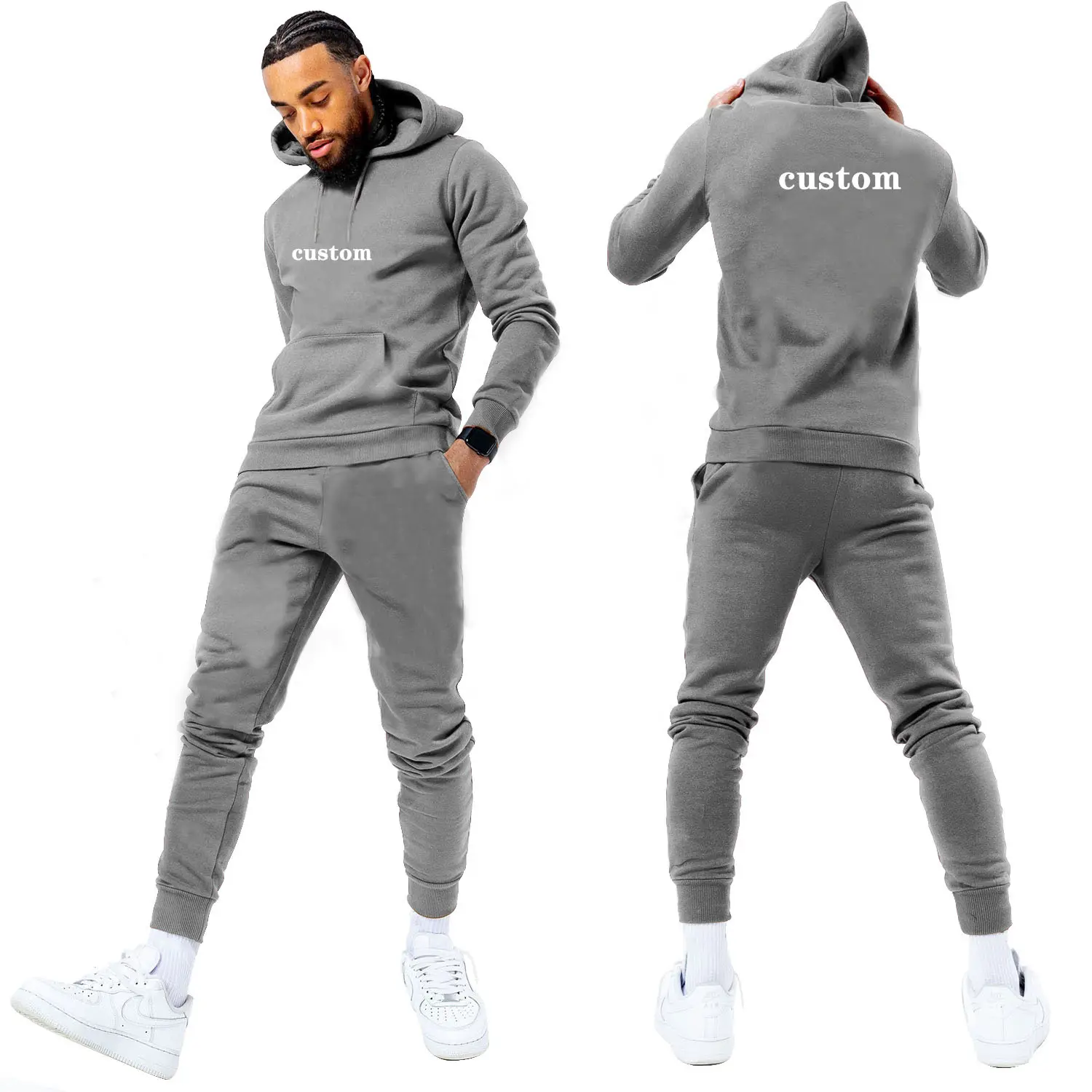 High Quality Mens Training Gym Sports Suit Track Suits Custom Trousers Two 2 Piece Set Jogging Tracksuit Designs For Men Women