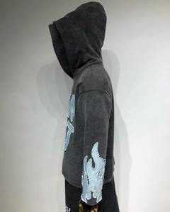 Stay Warm with 100% Cotton Men's Winter Hoodie Featuring <b>Balaclava</b> Design and Zip Closure for Cold Days Double Hood Hoodie - Product Image 2