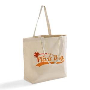 Customized <b>Large</b> Grocery <b>Canvas</b> Tote <b>Bags</b> Solid Color TG260 Personalized Personalized Shopping Tote <b>Bags</b> - Product Image 3