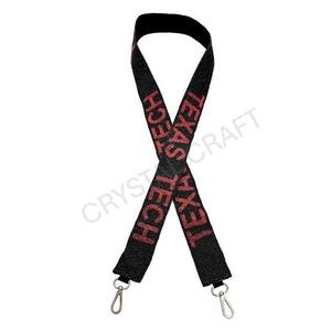 Correa de monedero con cuentas de diseño Bear Down Rizona, correas de bolsa de cuentas de semilla de oro blanco personalizadas, correa de cuentas personalizada para bolsos - Product Image 4