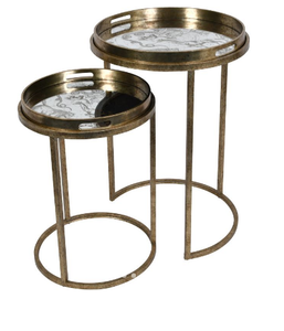 โต๊ะทำรังโลหะขัดเงาสไตล์คลาสสิกสำหรับบ้านไร่ห้องนั่งเล่นในชนบทของตกแต่งบ้านห้องนั่งเล่นโต๊ะทำรังที่โดดเด่น - Product Image 1