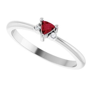 Anillo Stuller con Acentos de Oro Blanco de 14K, Modelo 72435:178P, Joyería de Compromiso/Postizo de Oro Blanco de 14K con Diamantes de Corte Esmeralda con Claridad VS - Product Image 5