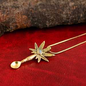 ขายส่งStar Of Lifeจี้ช้อนสําหรับสร้อยคอเครื่องประดับทางจิตวิญญาณ18K Gold Plated Inspirationalสร้อยคอของขวัญการทําสมาธิ