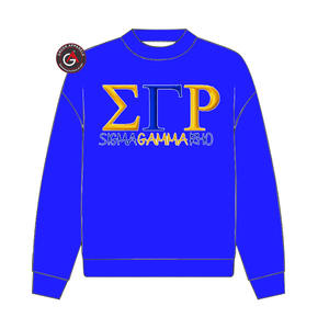 Sigma Gamma Rho Sorority bordado mujer cuello redondo sudadera | SGRho Sorority bordado señoras estilo personalizado cuello redondo - Product Image 5