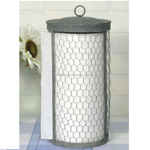 Hot Selling Galvanized Tin Iron Wire Paper <b>Towel</b> <b>Holder</b> Luxury Tissue Roll Stand for Kitchen Bathroom Round Shape Dispenser - Product Image 1