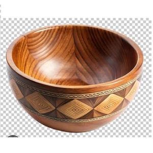 Cuenco de madera de mango de alta calidad de diseño moderno, vajilla japonesa para el hogar, restaurantes, cocina, lavabo hecho a mano para uso en Cafetería - Product Image 1
