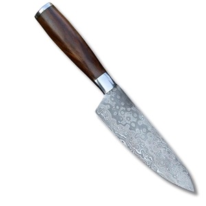 Venta al por mayor personalizado profesional hecho a mano de acero damasco cuchillo de Chef con mango de madera a granel cantidad cuchillo de cocina en venta - Product Image 1