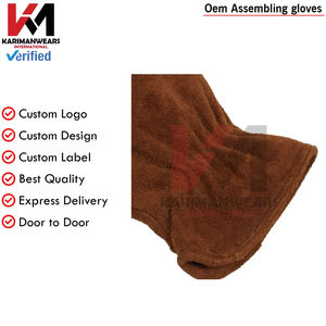 Gants en cuir personnalisés OEM pour la construction et l'atelier, vente en gros de gants de travail en cuir de sécurité avec doublure douce - Product Image 3