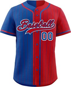 Jersey de béisbol atlético de secado rápido abotonado camisa juvenil personalizada tela de malla transpirable bordado aparejos sarga DISEÑO DE EE. UU. - Product Image 1