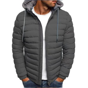<b>Men's</b> Winter Autumn And Winter Male Loose Clothing Outdoor Casual Sportswear Fashion Streetwear Style Hooded Warm Zipper Jacket - Product Image 5