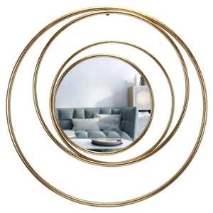 Élégant miroir mural à cadre en fer Design moderne de luxe pour chambre à coucher salon et décoration intérieure de maison vente en gros - Product Image 3