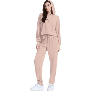 ชุดวอร์มแขนยาวสำหรับผู้หญิงชุดวอร์มผ้าฝ้ายผลิตจากผู้ผลิตที่ดีที่สุด - Product Image 2