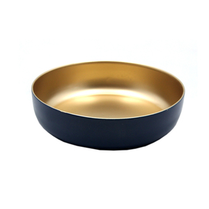 Wholesale Bulk Modern Design Kitchen & <b>Table</b> <b>Top</b> Iron Round Shape Bowl Black and Gold Color Serving Bowl and <b>Decorative</b> Bowls - Product Image 2
