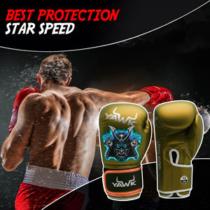 Gants de boxe en cuir véritable de haute qualité, légers, fermeture à boucle et crochet, durables, confortables, respirants, évacuant l'humidité - Product Image 2