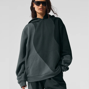 Sweat à capuche bicolore joliment fini en coton oragnic avec bas quantité minimale de commande personnaliser le sweat à capuche étiquetage privé du Pakistan bicolore - Product Image 1