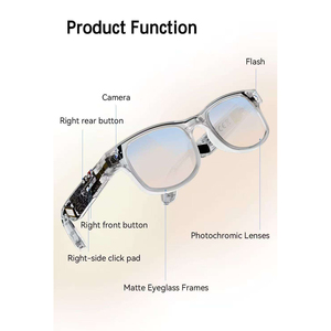 Lunettes IA AIMB G2 avec caméra 8MP, traduction IA, monture métallique, charge magnétique - Product Image 4