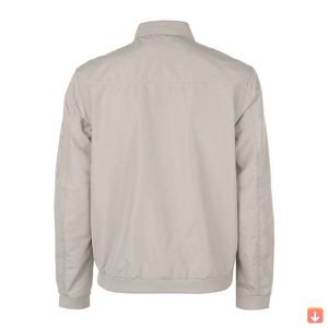 New Arrival Coated Nonwoven Stand Collar Bomber <b>Jacket</b> <b>Long</b> Sleeves Light Casual Sports Wear Custom Design Embroidery Canvas - Product Image 2