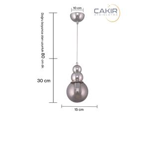 Collana singolo vetro miele oro (giallo) lampada a sospensione Çakır lampadario