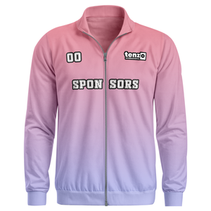 Veste de sport en polyester avec logo personnalisé par transfert thermique par sublimation, fermeture éclair intégrale, nom d'équipe personnalisé, OEM ODM - Product Image 2