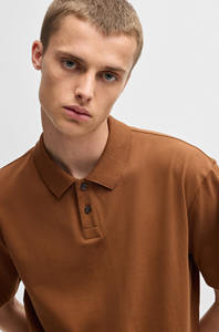 T-shirt polo personnalisé pour hommes, t-shirt surdimensionné pour l'été, t-shirt polo Slim Fit de couleur marron, vente en gros - Product Image 2