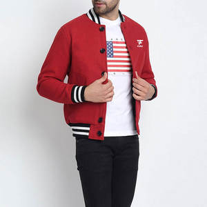 OEM Custom Men's Winter Jacket New Fashion <b>Wool</b> <b>Fabric</b> with Hood Light Pattern Decoration Letterman Style Made in Pakistan - Product Image 2