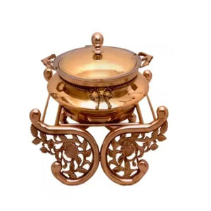 Nueva llegada Vintage Chaffing Platos de acero inoxidable Catering Calentador de alimentos Top Chaffing Platos por Indian Metal World - Product Image 6