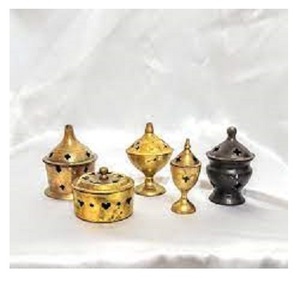 Quemador de Incienso de Cerámica Portátil PARA EL Hogar, Quemador de Lujo, Quemador de Metal, Sencillo y Exquisito - Product Image 2