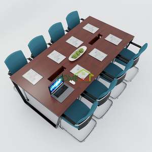 HBTC011 Contemporary Trapeze Concept Assembly Meeting <b>Table</b> 240x120 for Conference Room Workspace or Hotel <b>Office</b> Furniture - Product Image 2