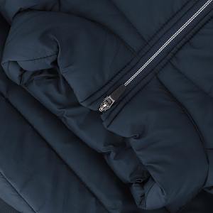 Motif personnalisé Veste bouffante à col montant pour hommes en toile bleue à faible taux OEM hiver automne fermeture éclair unie - Product Image 5