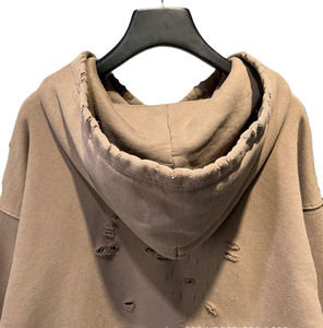 Sudaderas con Capucha de Invierno para Hombre, Estilo Urbano, Tallas Grandes, Impresión Digital, Logotipo Personalizado, 100% Algodón, Gruesas, Desgastadas, con Bolsillo, Venta al Por Mayor - Product Image 5