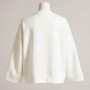 Wholesale Custom Printed Logo <b>White</b> Casual Women's <b>Sweatshirts</b> Warm Winter Highstreet Breathable Women's <b>Sweatshirts</b> Outwears - Product Image 2