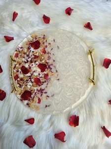 Bandeja de servicio de epoxi de resina ecológica hecha a mano, elegante decoración de cocina para desayuno y almuerzo para uso doméstico y restaurante - Product Image 6