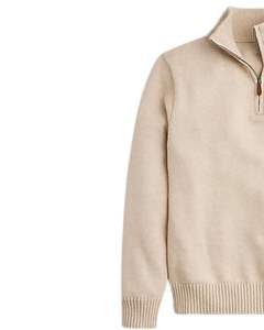 Manufacturer Customized <b>Mens</b> Quarter Zip <b>Knit</b> Sweater Solid Smooth <b>Knit</b> High Neck Warm Winter Casual Pullover OEM Custom - Product Image 2