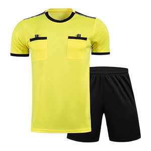 Nuevos conjuntos de camisetas de árbitro de fútbol personalizados para hombres, uniformes de árbitro de fútbol transpirables de varios colores - Product Image 1