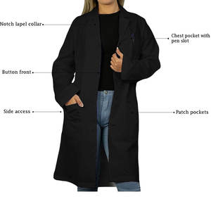 เสื้อโค้ทห้องแล็บใส่สบายและมีหลายกระเป๋าเสื้อโค้ทห้องแล็บมืออาชีพทำจากผ้าที่มีคุณภาพ - Product Image 4