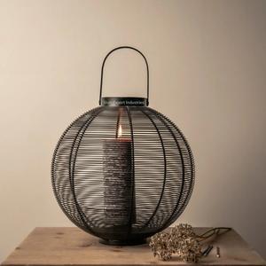 Grossiste Lanternes à bougie noires en métal Lanterne en forme de boule pour la maison Lanternes décoratives pour salon et balcon - Product Image 3