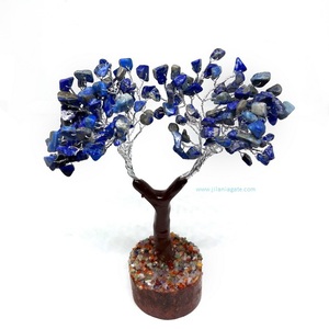 Arbre de cristal de Lapis Lazuli naturel fabriqué à la main 150 BDS Jilaniagate Style amour Feng Shui puces de pierres précieuses artisanat de pierre semi-précieuse - Product Image 5