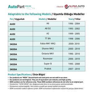 เพลาจุดระเบิดสำหรับ Volkswagen, Audi, Skoda, ที่นั่ง, Ford (จัดส่งจากผู้ผลิตไก่งวง) รหัสสินค้า: IL2208 - Product Image 2