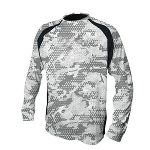 T-shirts de travail à manches longues pour hommes, personnalisés, 100% polyester, séchage rapide, haute visibilité, uniforme de travail, sécurité, réfléchissant, construction, manches longues - Product Image 3